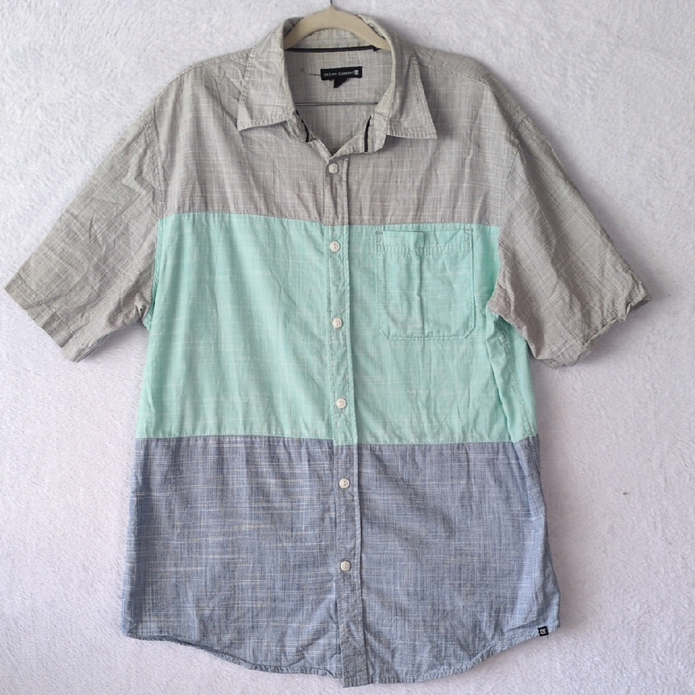 Ocean Current Men's Colorblock Vacation Button Down Shirt Size XL